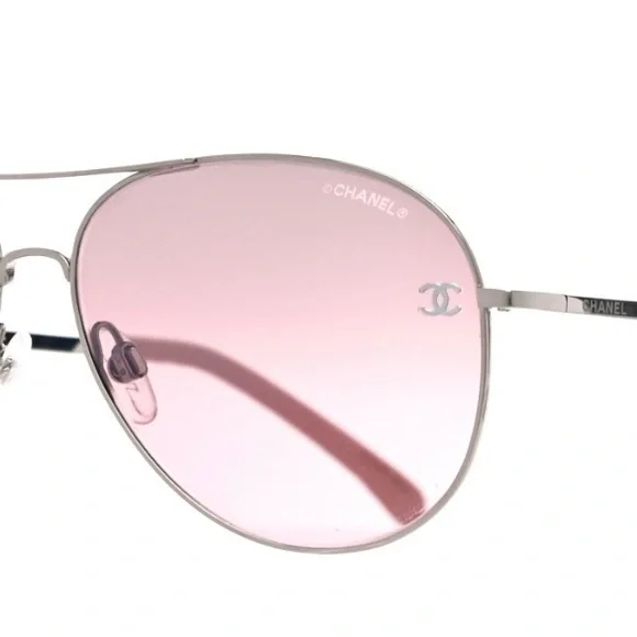CHANEL | Accessories | Chanel Pink And Silver Aviator  display picture 2